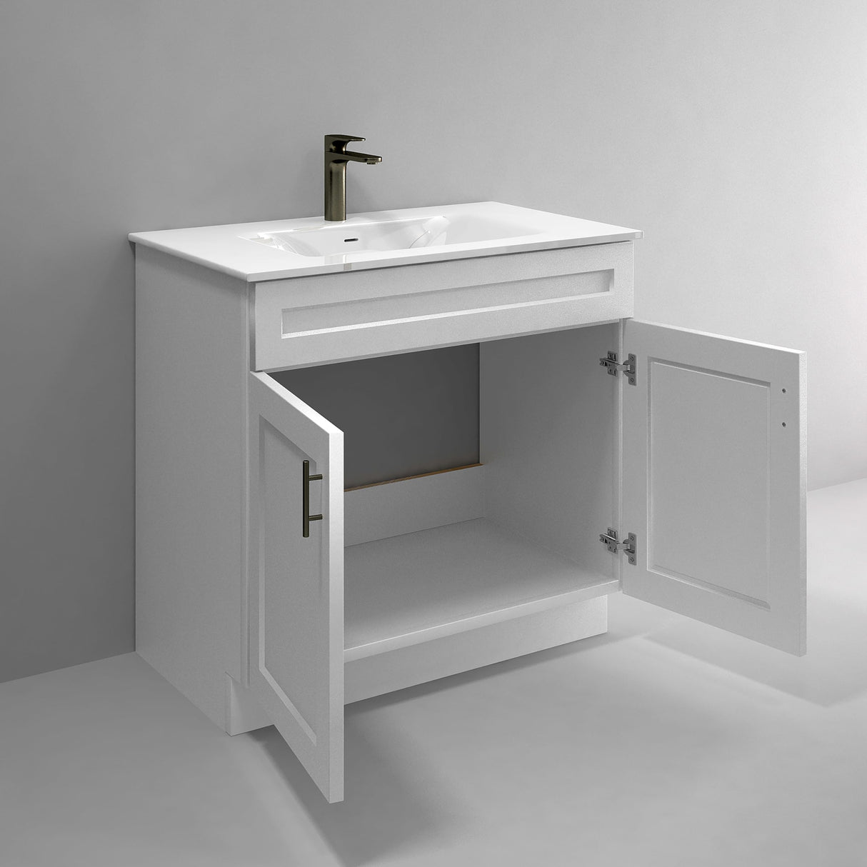 Bathroom Vanity Sink Base Ready-to-Assemble Bathroom Cabinet 24"/30'/36" Width (Vanity Base in White Shaker, 36 inch) Vanity Atelier