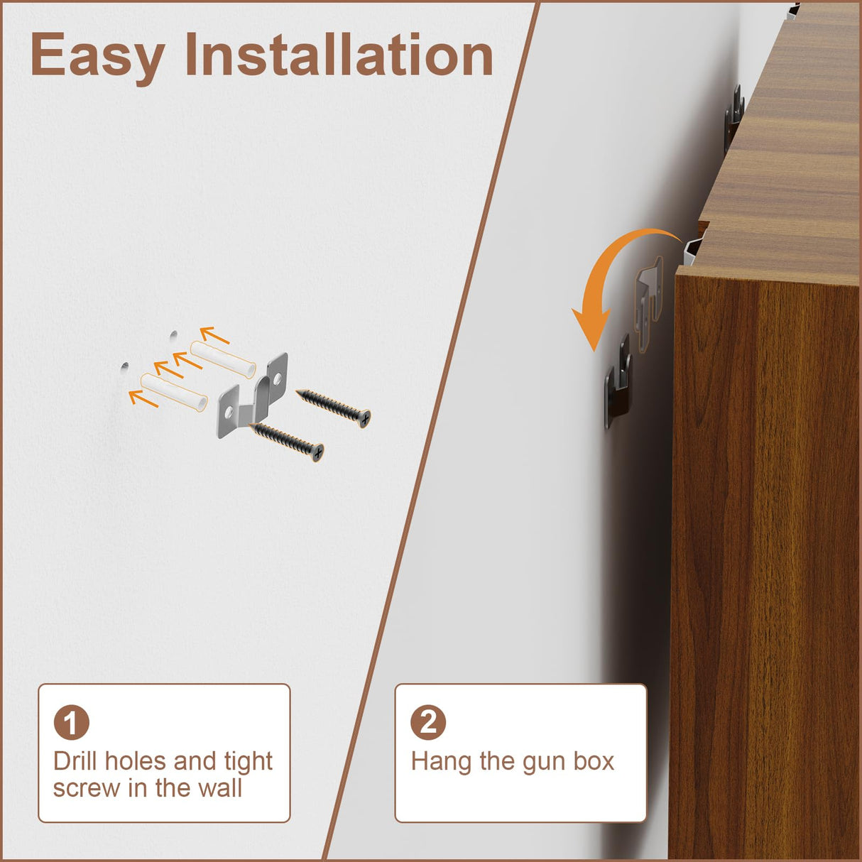 JBBTOOL Hidden G-un Storage Box, Concealment Furniture Wall Safe for Pistols, Solid Wooden Concealment Shelf for Wall with Picture Frame for Valuables or Secret Decor JBBTOOL