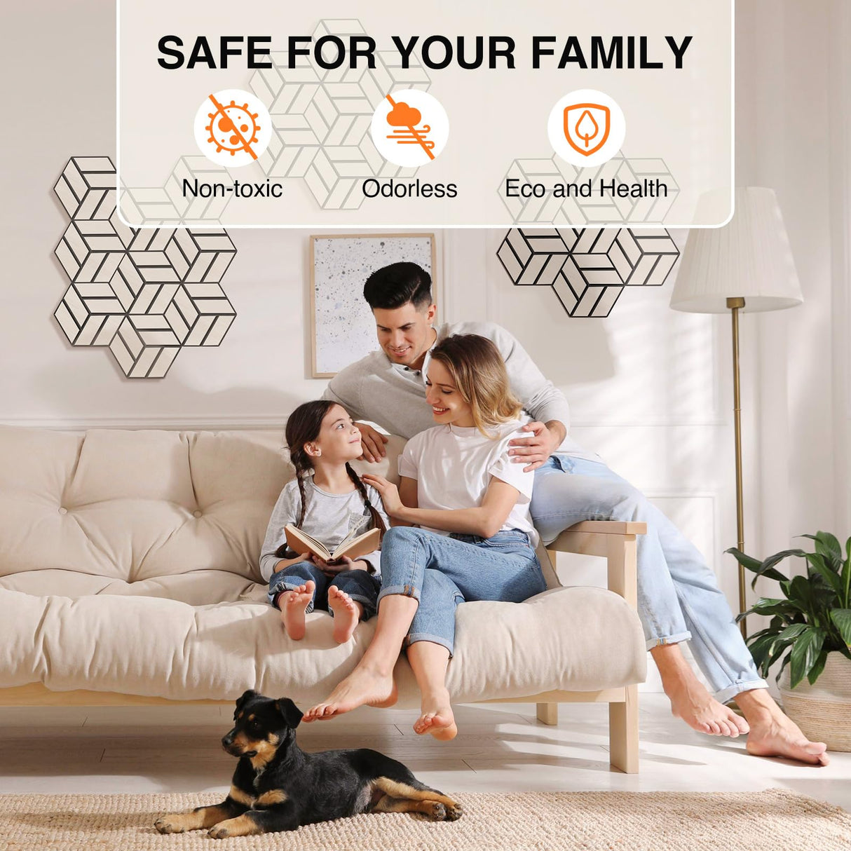 JAMELO Self-Adhesive Acoustic Panels, 10 Pack Wood Grain Sound Proof Acoustic Foam, High Density Hexagon Wood Slat Panels, 3D Sound Absorbing Wall Panels for Home Studio Office Decor Noise Reduction JAMELO