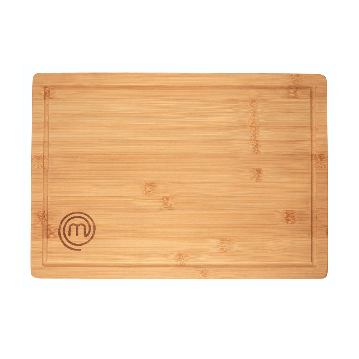 MasterChef Bamboo Cutting Board for Meat, Butcher Block Countertop, Large Chopping Board Wood 18" x 12", Natural, Organic & Food Safe Surface, Reversible Wooden Cutting Board with Juice Groove MasterChef