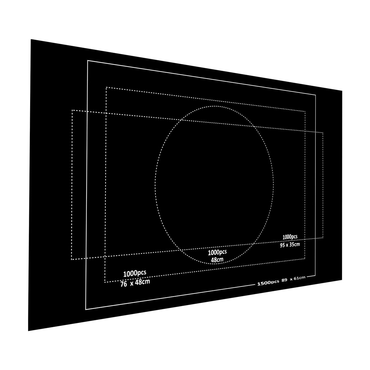 FOCUSSEXY Jigsaw Puzzle Roll Mat, No Folded Creases Jigsaw Storage Black Felt Mat Jigroll Up to 1,500 Pieces FOCUSSEXY