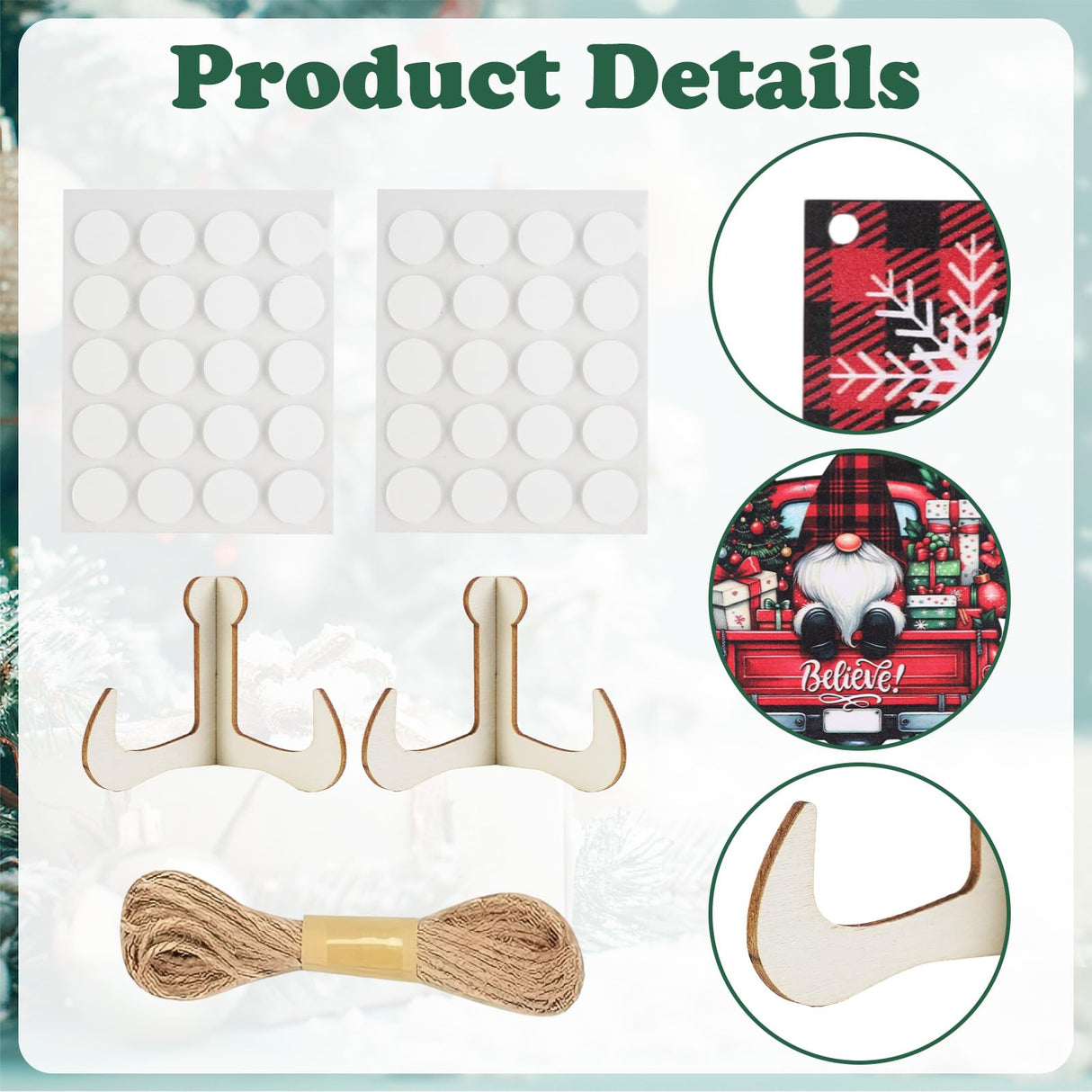 TAKEALOOKO Christmas Tiered Tray Decor Set - 24Pcs Wooden Signs Snowman Gnome Truck Ornaments, Family Party Rustic Farmhouse Holiday Decorations for Table Shelf Centerpiece Xmas Home TAKEALOOKO