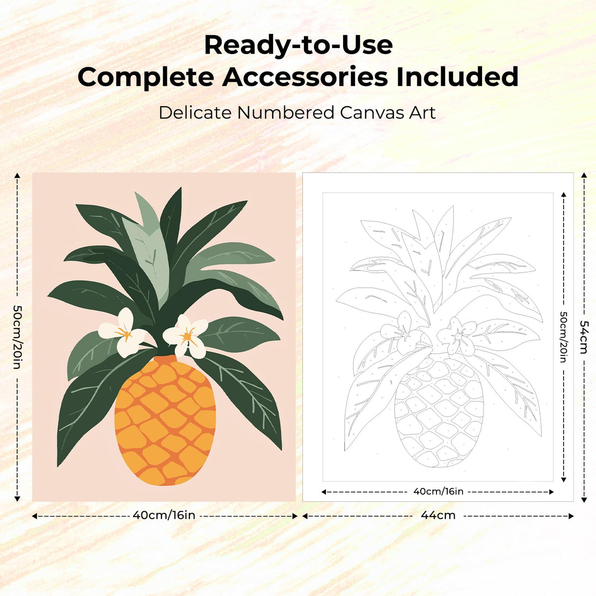 HTVRONT Paint by Number Kits for Adults, Beach Sunset Couple Easy Paint by Numbers Kits for Beginner, Adult Paint by Numbers on Canvas for Relax Gift Home Wall Decor 16x20in HTVRONT