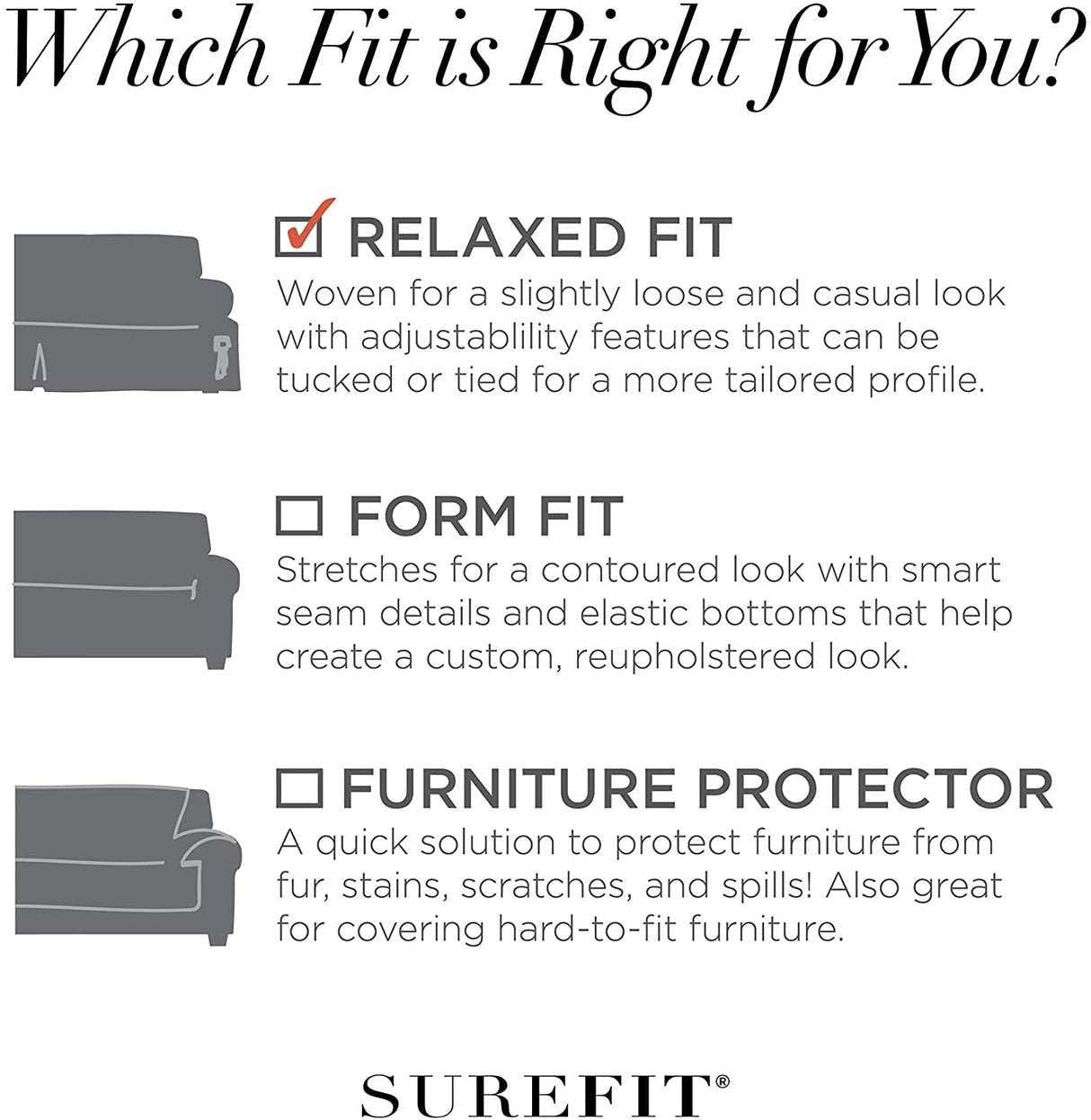 SureFit Essential Twill Parent Listing (Wing Chair, White) SureFit