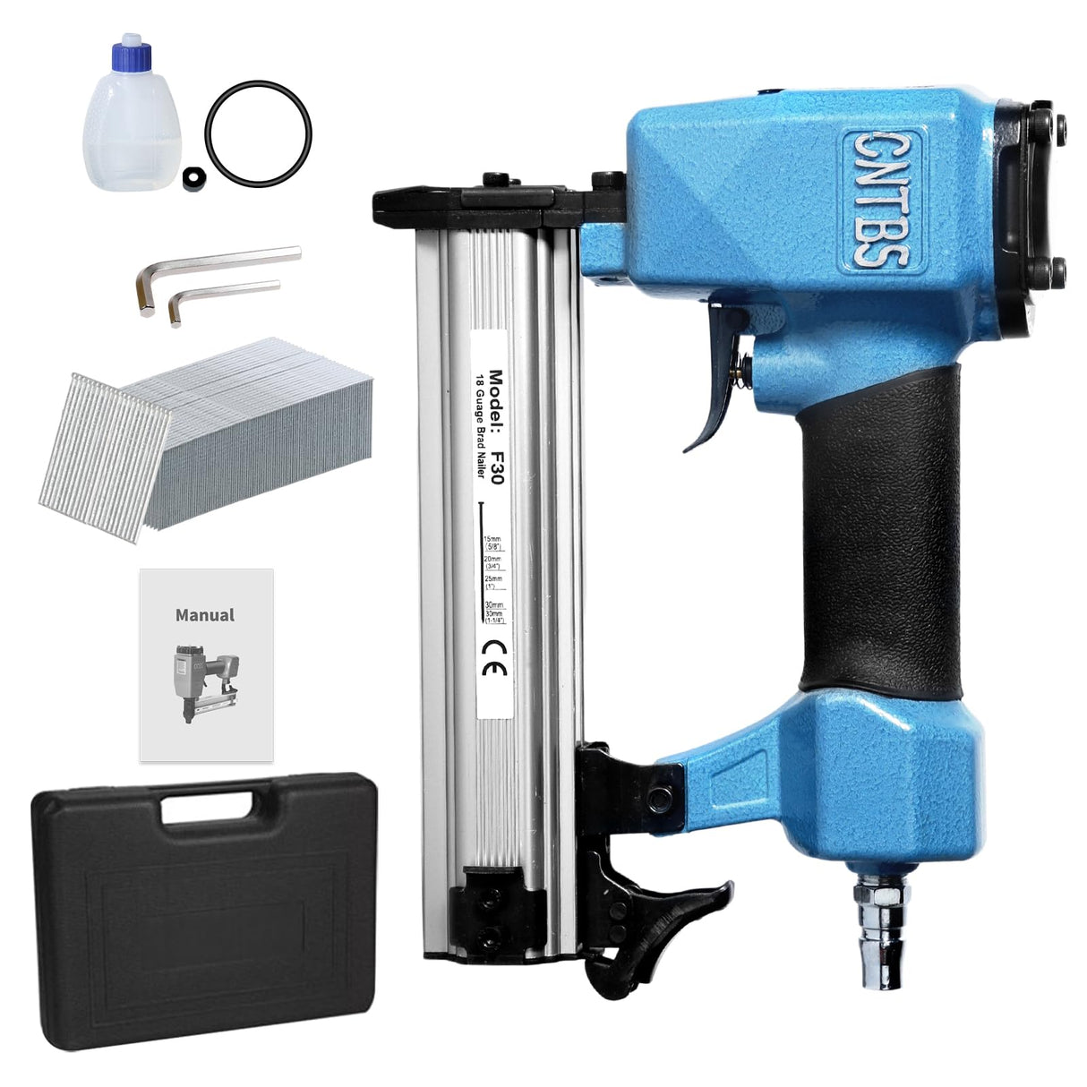 DEWIN Pin Nailer Kit, Pro Preferred Pneumatic Nailers F30 Framing Nailer+plastic box Accept F10/F15/F20/F25/F30 Pin Nails, Ideal for Cabinets, Paneling, Craft Work, & Picture Frame Assembly DEWIN