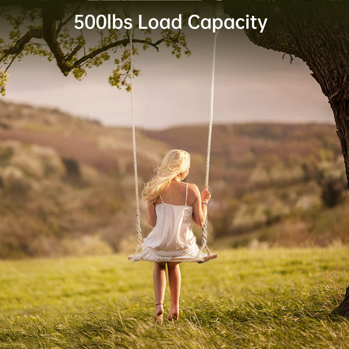 Wooden Tree Swing,500lbs Load Capacity Wooden Swing for Adults & Kids,Adjustable Height,Waterproof Hanging Swing Seat for Indoor,Outdoor,Backyard,Garden,Playground (Adult) BATTIPAW