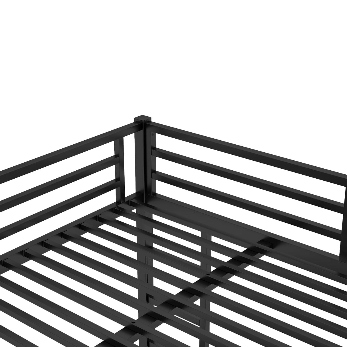 Bellemave Bunk Bed King Over King, Heavy Duty Metal Bunk Bed Frame, King bunk Bed for Adults, Adult bunk beds Heavy Duty, King Bunk Bed, Black Bellemave