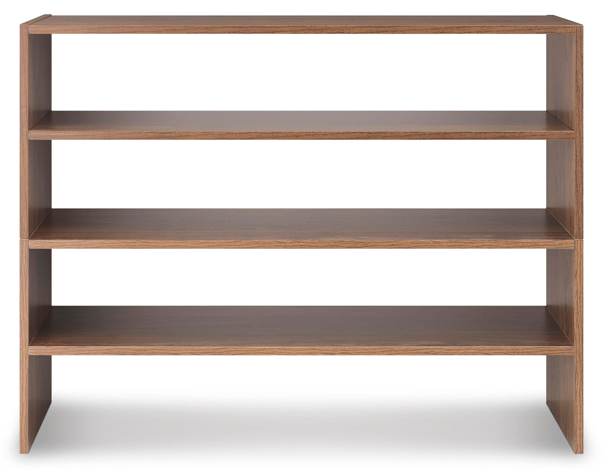 Whitmor Wood Stackable 2-Shelf Shoe Rack, Walnut, 31 inches Whitmor