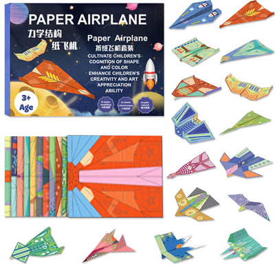 MikerDelisin 32 Paper Planes, Paper Airplane Kit, Origami Kit for Kids Ages 6-12+, World Record Planes, Spring & Easter Activities for Kids, Airplane Gifts for Boys and Girls