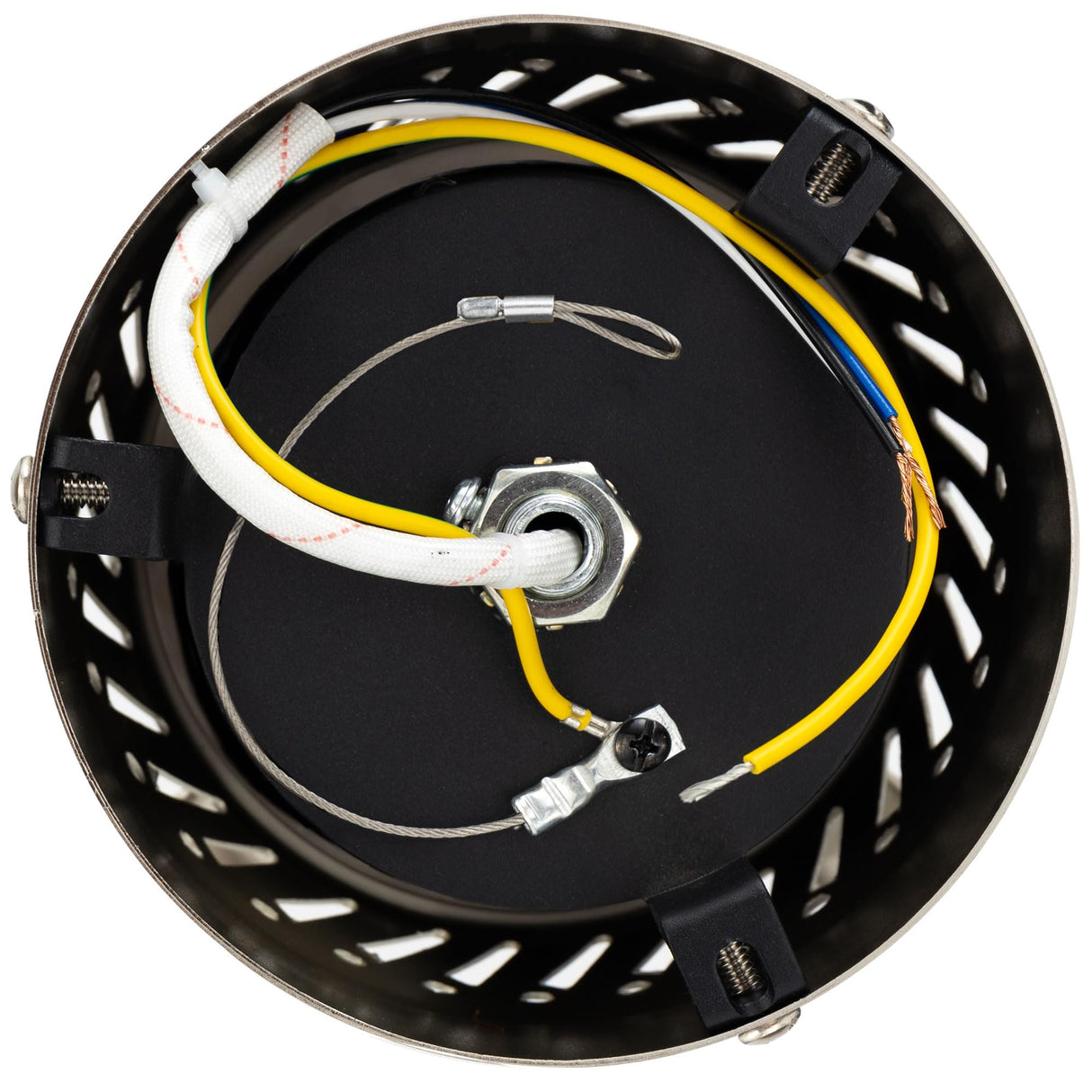 RecPro RV 12V Ceiling Fan | 4-Blade | 4-Speed | Near Silent Operation | Reversing Direction Wall Control (Brushed Nickel: Black Blades, 36") RecPro