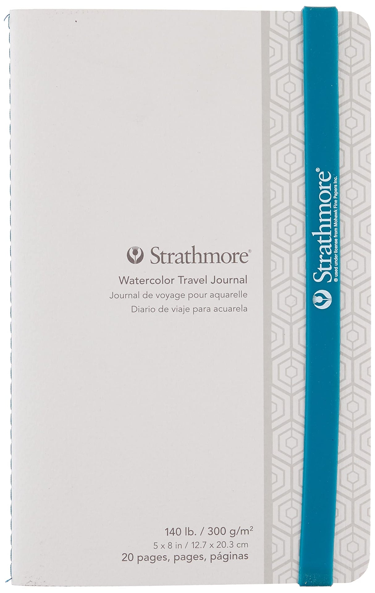 Strathmore 500 Series Watercolor Travel Journal, Cold Press, 5" x 8", 20 pages, White Strathmore