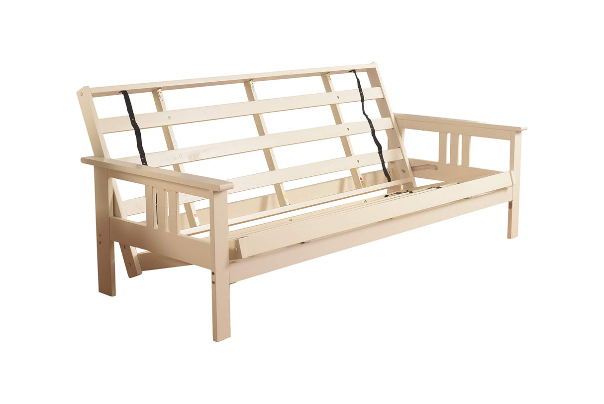 Kodiak Furniture Monterey Futon Frame, No Drawers, Antique White Kodiak Furniture