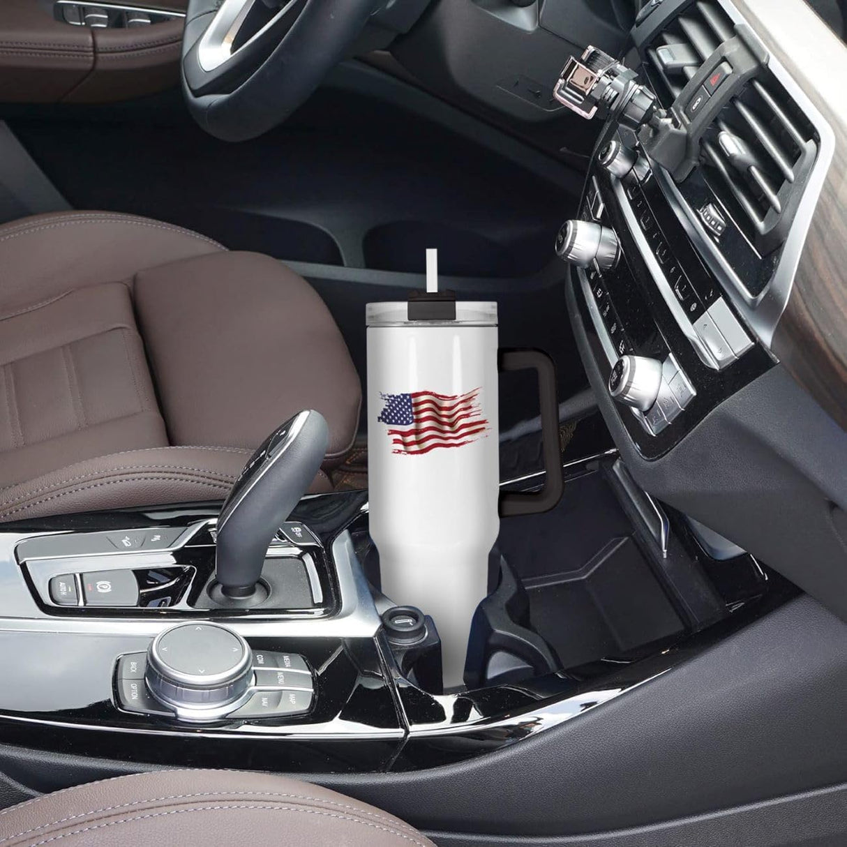 Icesip 24Pack 40oz Sublimation Tumblers with White Handle, Stainless Steel Double Wall Vacuum Insulated Travel Mugs, Sublimation Tumbler for Heat Transfer Machine Printing Icesip