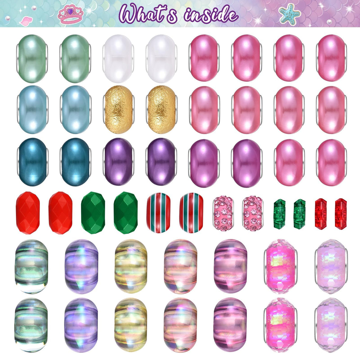 Charm Bracelet Making Kit & Unicorn/Mermaid Girl Toy- ideal Crafts for Ages 8-12 Girls who Inspire Imagination and Create Magic with Art Set and Jewelry Making Kit BDBKYWY