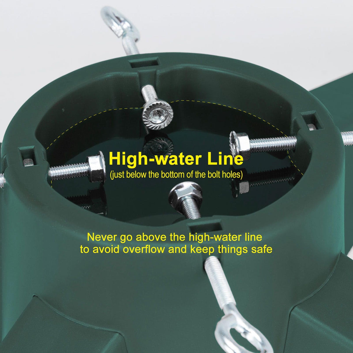 HarcoHome Live Christmas Tree Stand - 8ft Real & Artificial Tree Fit, Sturdy Green Christmas Tree Holder with Spike HarcoHome