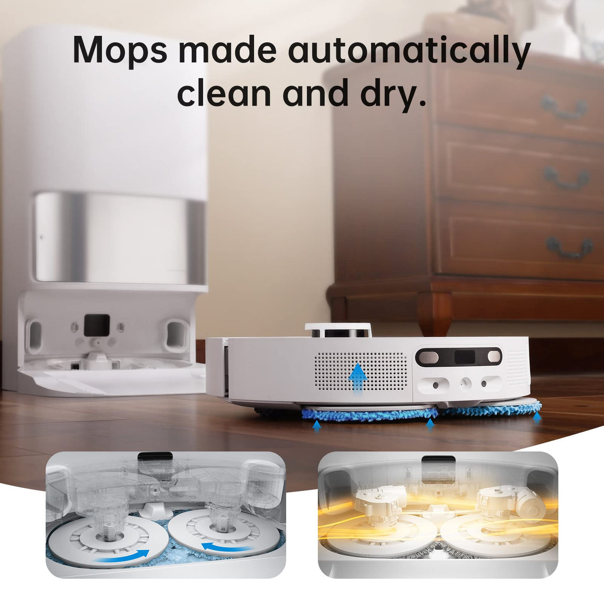 dreame L10s Ultra Robot Vacuum and Mop Combo, Auto Mop Cleaning and Drying, Self-Refilling and Self-Emptying Base for 60 Days of Cleaning, 5300Pa Suction and AI Navigation, Compatible with Alexa DREAME