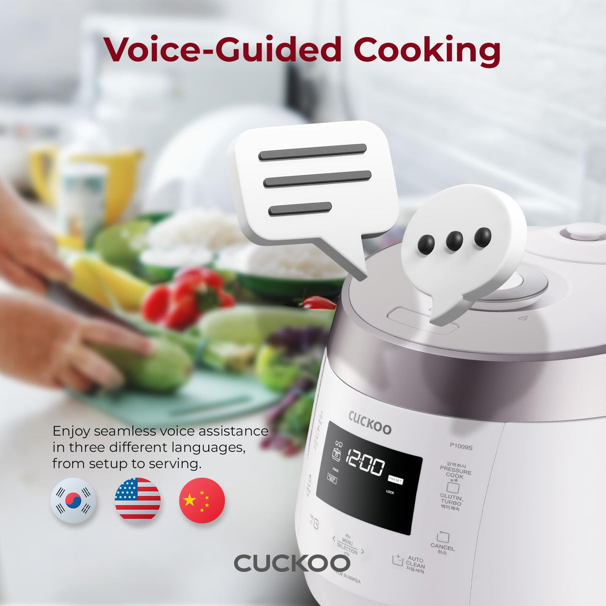 CUCKOO Heating Pressure Cooker & Warmer – 12 built-in programs, Glutinous (white), Mixed, Brown, GABA rice, and more, 10 cups CUCKOO