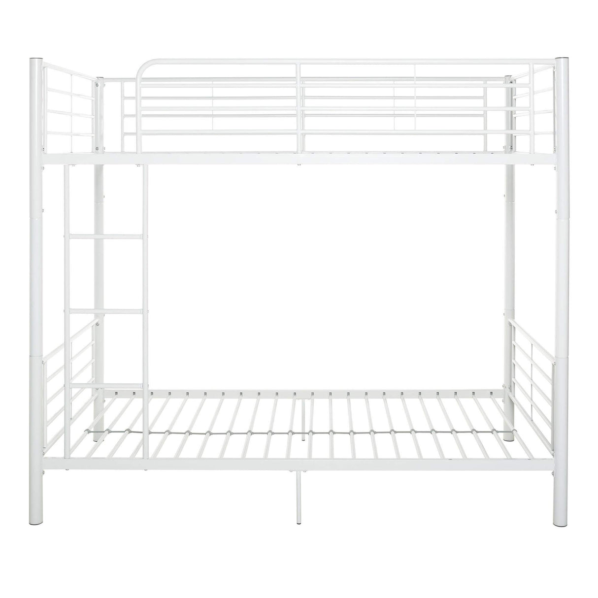 Walker Edison Elodie Urban Industrial Twin over Twin Metal Bunk Bed, Twin over Twin, White Walker Edison