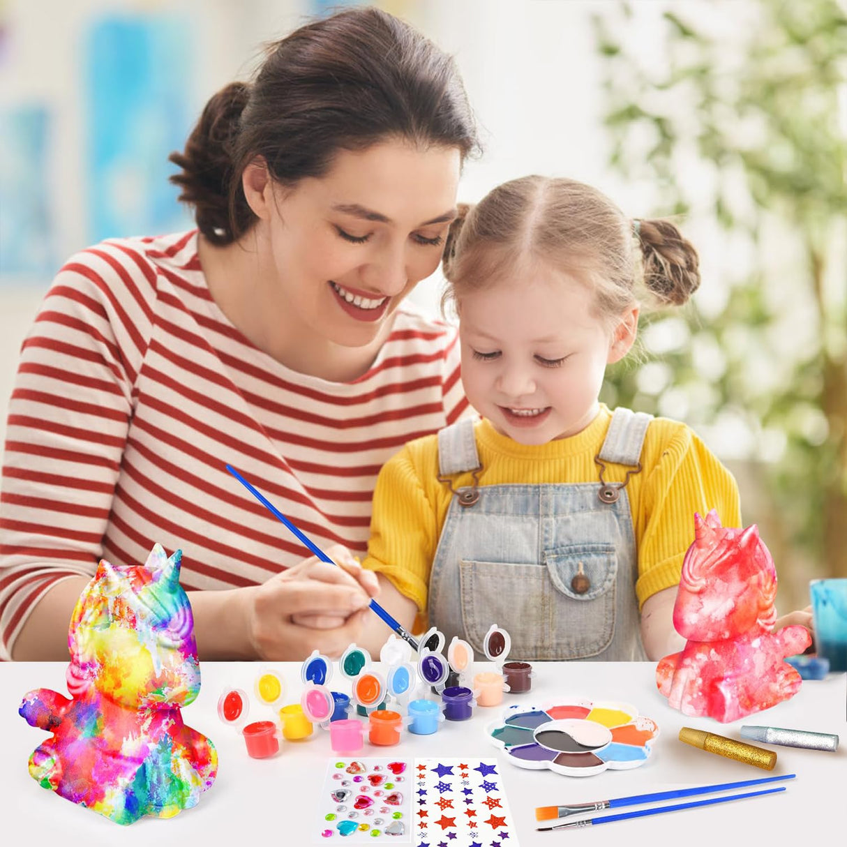 Cokiki Paint Your Own Unicorn Lamp Kit, Art Supplies DIY Crafts Night Light Painting Kit, Arts and Crafts for Kids Ages 8-12, Birthday Party Holiday Creative Gift for Girls Boys Ages 6 7 8 9 10 11 12+ Cokiki