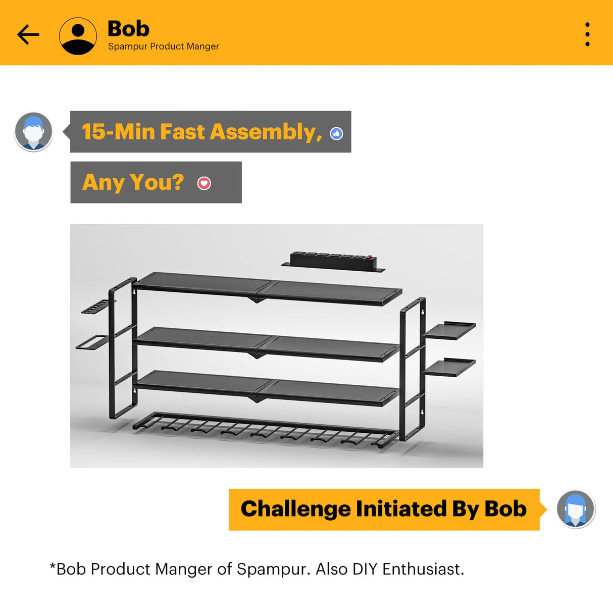 Spampur Power Tool Organizer with Charging Station, 8 Drill Holder Wall Mount, 4 Layer Storage Rack for Garage storage, Heavy Duty Utility Racks, Tool Battery Shelf with 6 Outlet Power Strip Spampur
