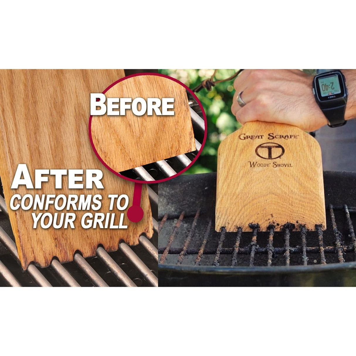 Great Scrape - Shovel (20") - The Ultimate BBQ Cleaning Tool & Wood Grill Scraper The Great Scrape
