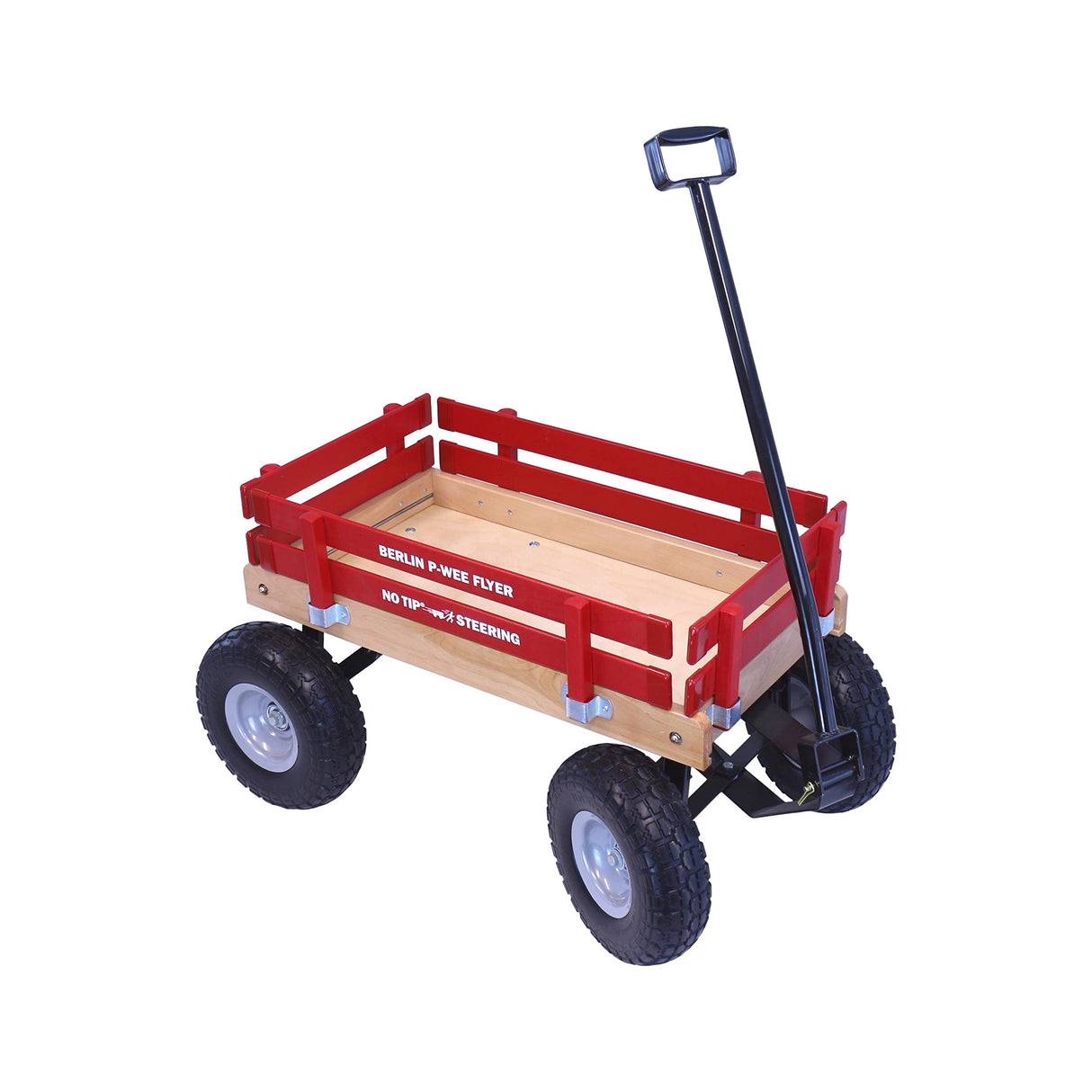 Berlin Big-Foot Kid's Wagon by AmishToyBox.com - Perfect Wagon for Children and Toddlers - Amish Made in Ohio, USA - 10" No-Flat Tires (Red) AmishToyBox.com