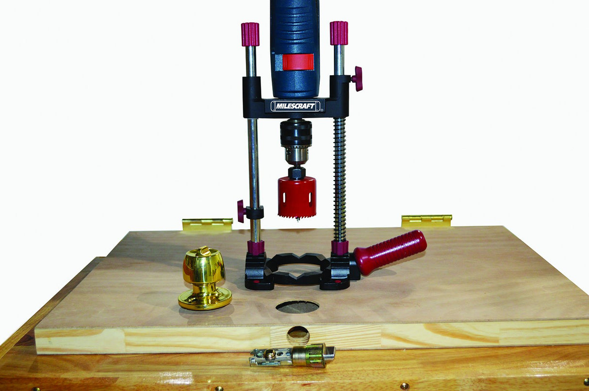 Milescraft 1368 DrillMate Portable Drill Guide - NO CHUCK. Must have 43mm Diameter Collar International Style Drills. Multi-Angle Drilling with Control Spring. NOT FOR MOST DRILLS|Black Milescraft