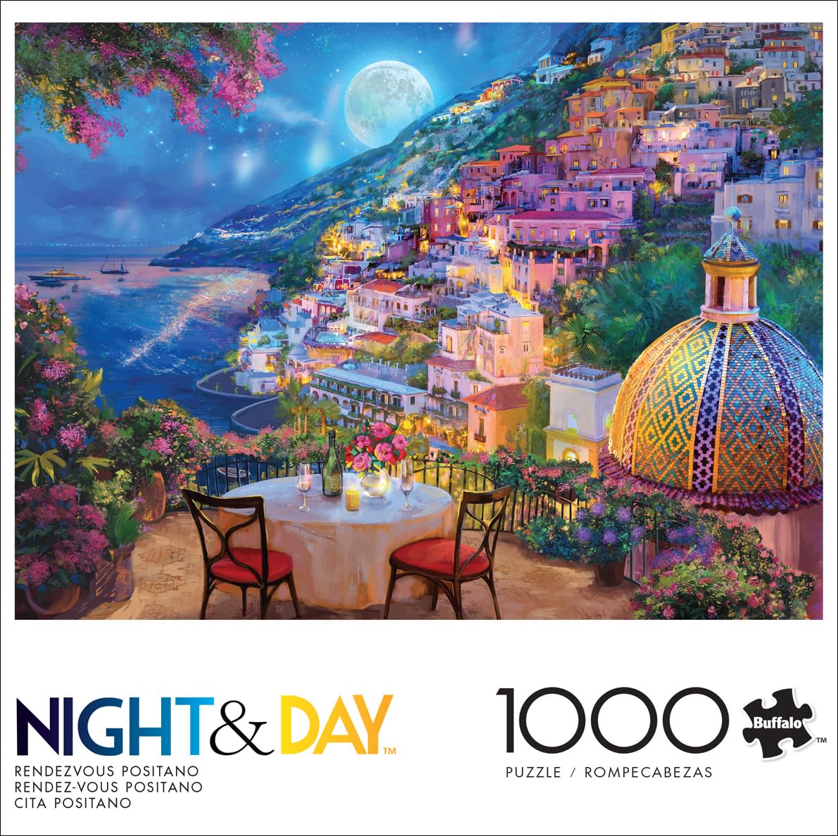 Buffalo Games - Lillia - Rendezvous Positano - 1000 Piece Jigsaw Puzzle for Adults -Challenging Puzzle Perfect for Game Nights - Finished Size is 26.75 x 19.75 Buffalo Games