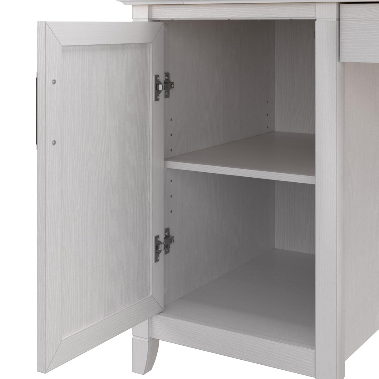 Bush Furniture Key West Computer Desk with Storage | Farmhouse PC Table for Home Office in Pure White Oak | 54W x 24D Bush Business Furniture