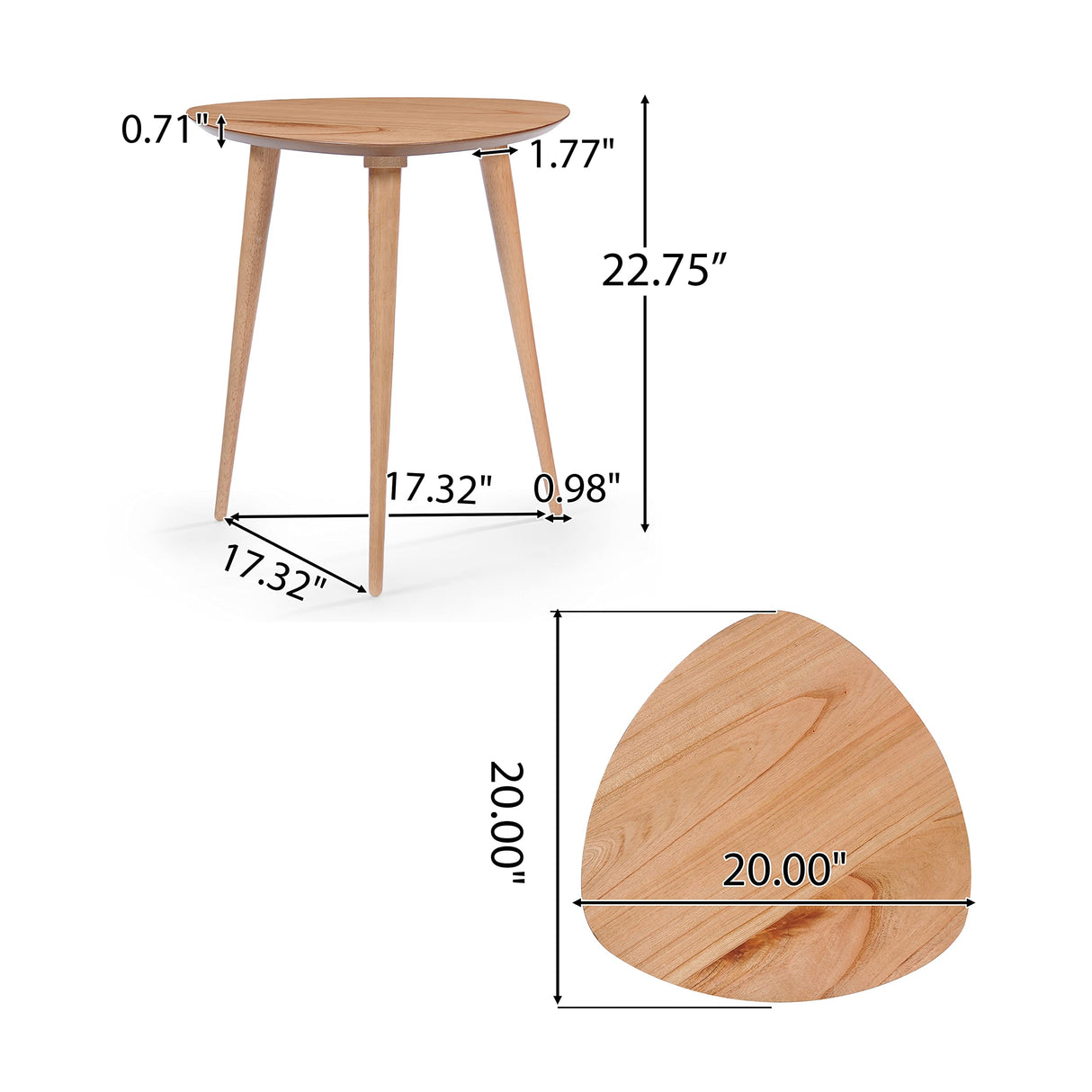 Christopher Knight Home Naja Wood End Table, Natural Finish Christopher Knight Home