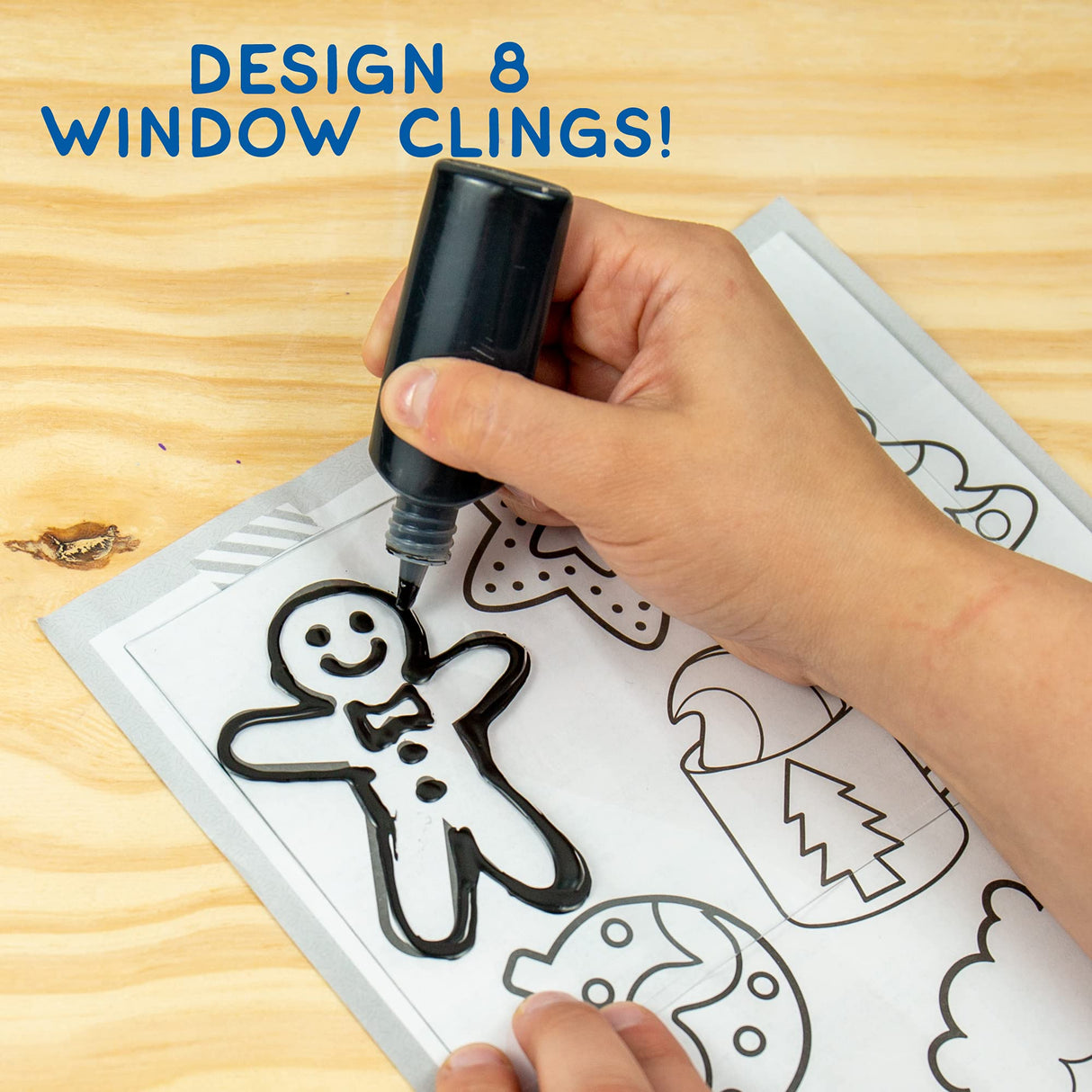 Made By Me Create Your Own Holiday Window Art by Horizon Group USA, Make 20 Projects, Includes Winter-Themed Suncatcher Frames & Window Clings, Glitter Paint, Paint Tubes, Suction Cups & Cording Made By Me