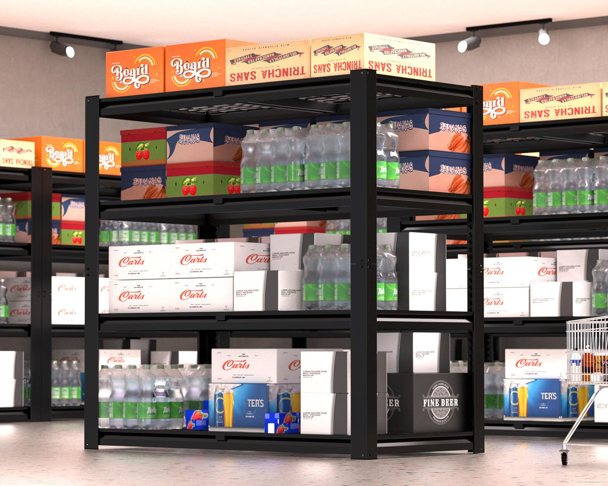 skillmaid 4 Tier Garage Shelving Heavy Duty Wire Storage Shelves Adjustable Industrial Metal Shelving Unit Utility Shelf for Garage, Warehouse, Basement,Pantry,Commercial, 40" W x 20" D x 59" H 4Pack skillmaid