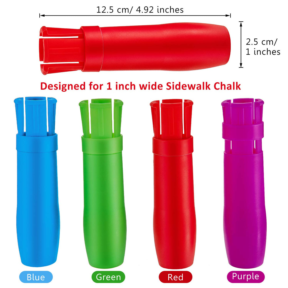 Sidewalk Chalk Holders for Back to School Railroad Chalk Holder Jumbo Plastic Adjustable Clip for Kids Teachers Students Office or Classroom(5 Pieces) Outus