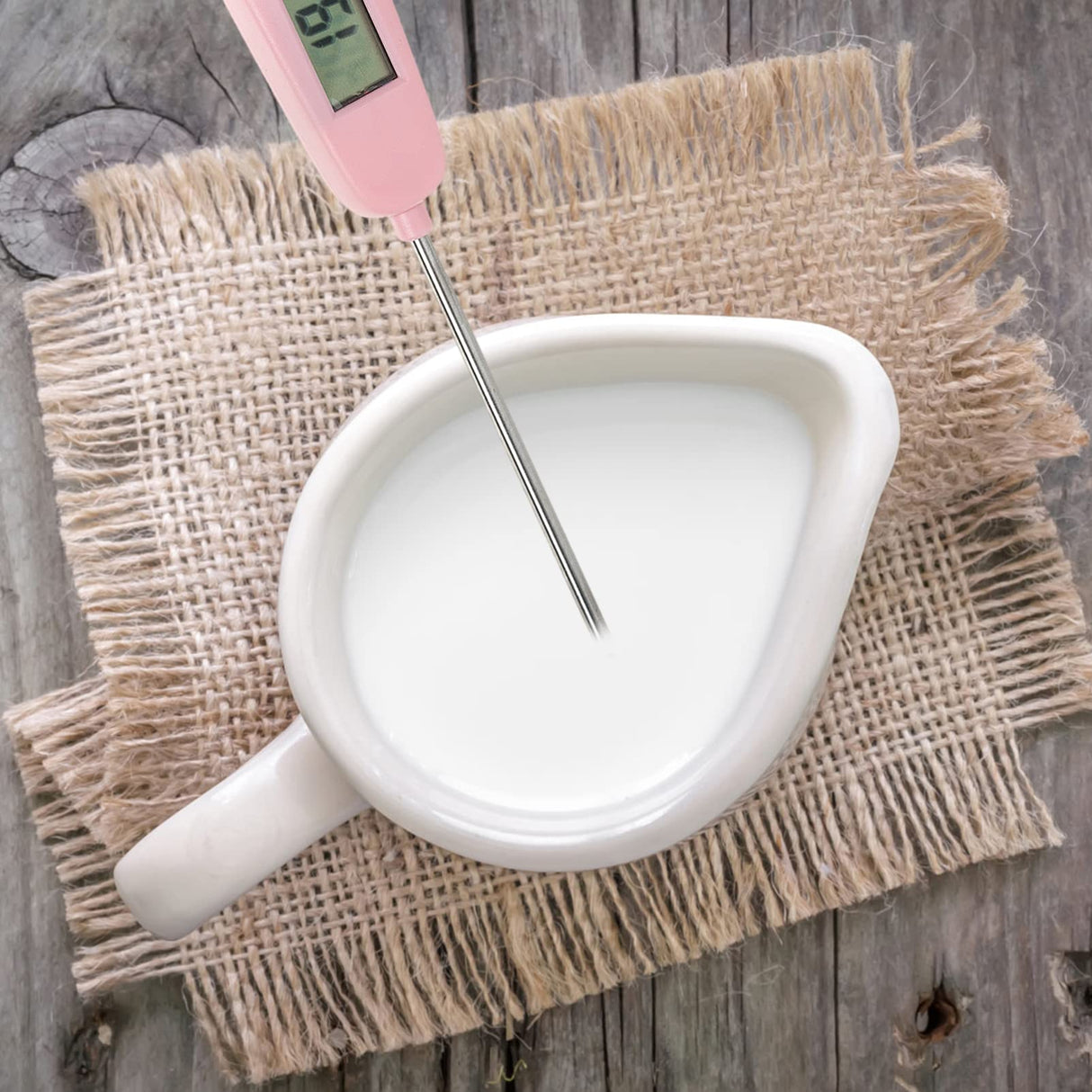 Kisangel Digital Meat Thermometer Cooking Instant Read Temp Probe 30℃~300℃ Read Digital Cooking Candle Liquid Making for Oil Deep Fry Oven Kisangel