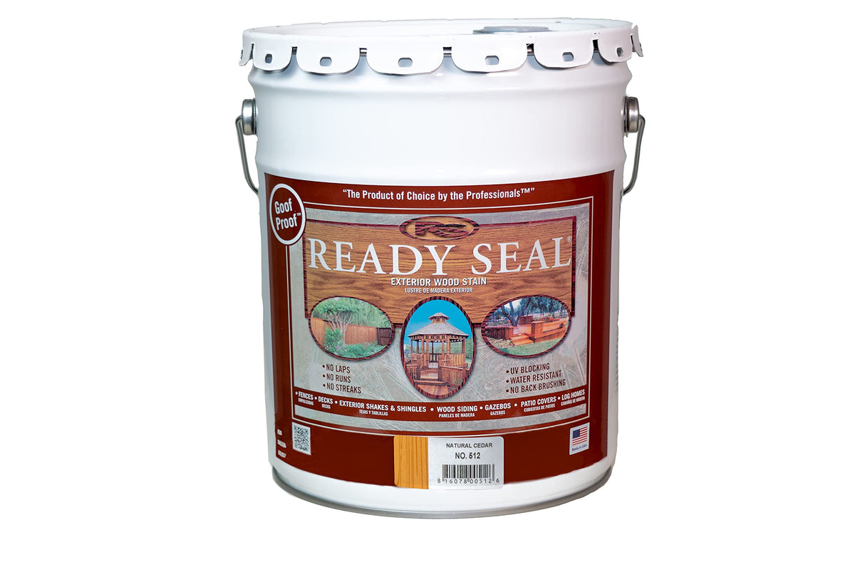 Ready Seal 512 5-Gallon Pail Natural Cedar Exterior Stain and Sealer for Wood Ready Seal