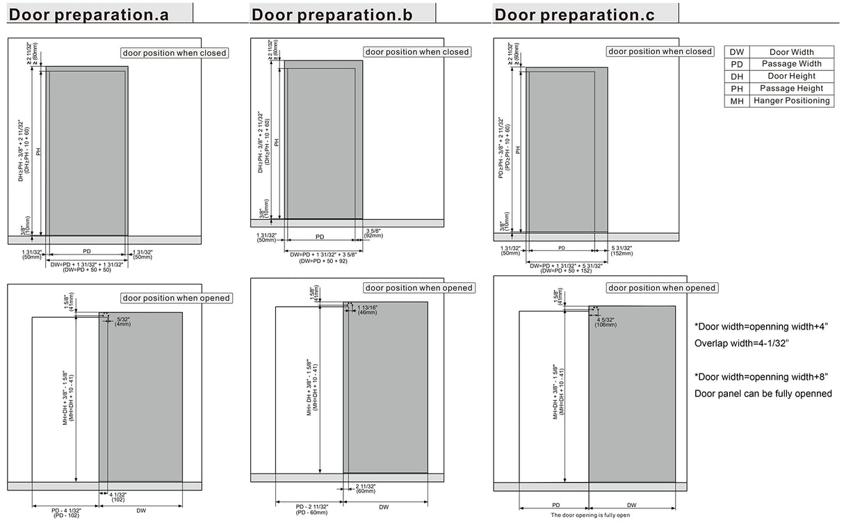 DIYHD 42" Concealed Sliding Barn Door Hardware with Soft Close Mechanism,No Floor Track DIYHD