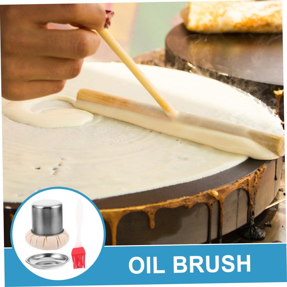 Garneck 1 Set Cuticle Oil Oil Spread for Kitchen Oilcan Oil Spread Tool Abs Metal Garneck