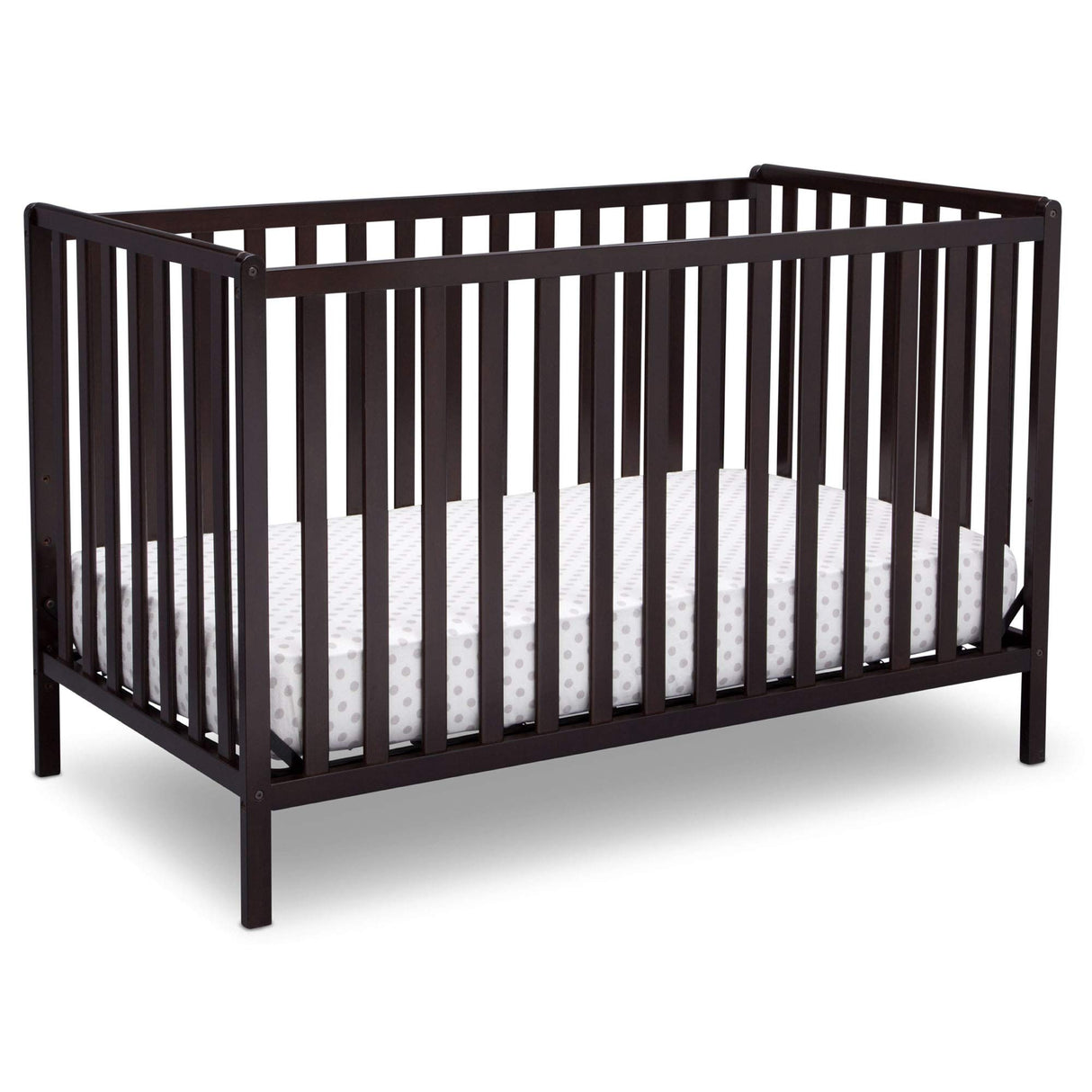 Delta Children Heartland 4-in-1 Convertible Crib - Greenguard Gold Certified, Dark Chocolate Delta Children