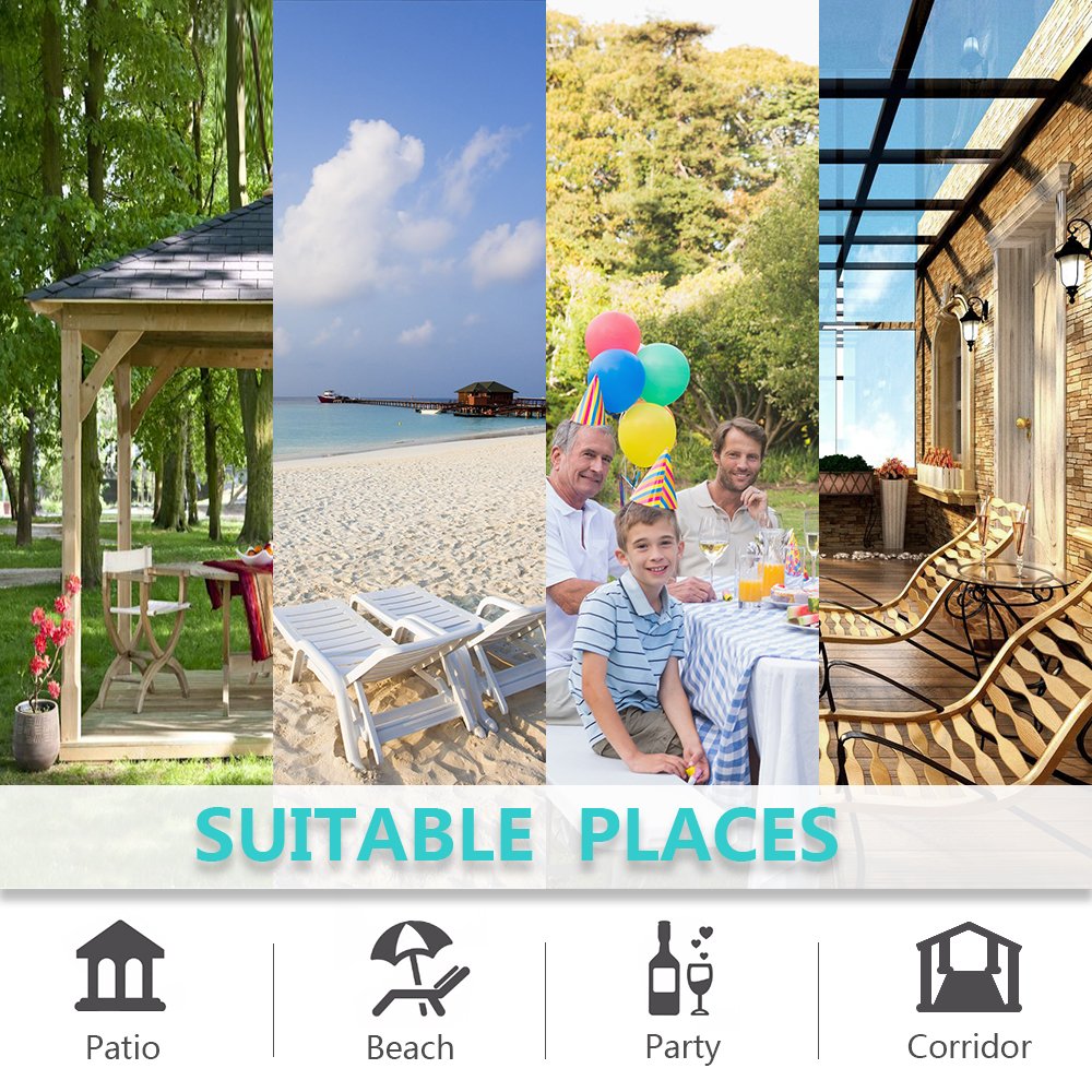 RYB HOME Outdoor Patio Curtains - Blackout Waterproof Porch Curtains & Drapes Privacy Protect Sunight Block for Pavilion Pergola Porch, 1 Panel, W 52 x L 84 inch, Cream Beige RYB HOME