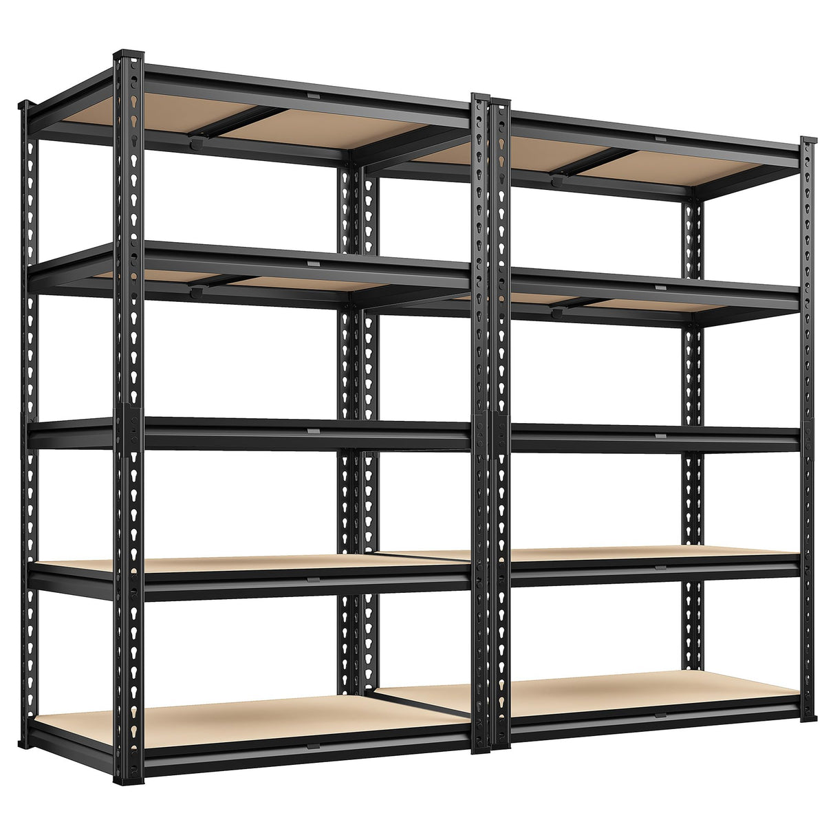 REIBII 2020LBS Storage Shelves Garage Shelving Heavy Duty Metal Shelving 5 Tier Garage Shelves Adjustable Metal Shelf for Kitchen Pantry Basement 27.6" Wx13.8 Dx 60" H, 2 Pack REIBII