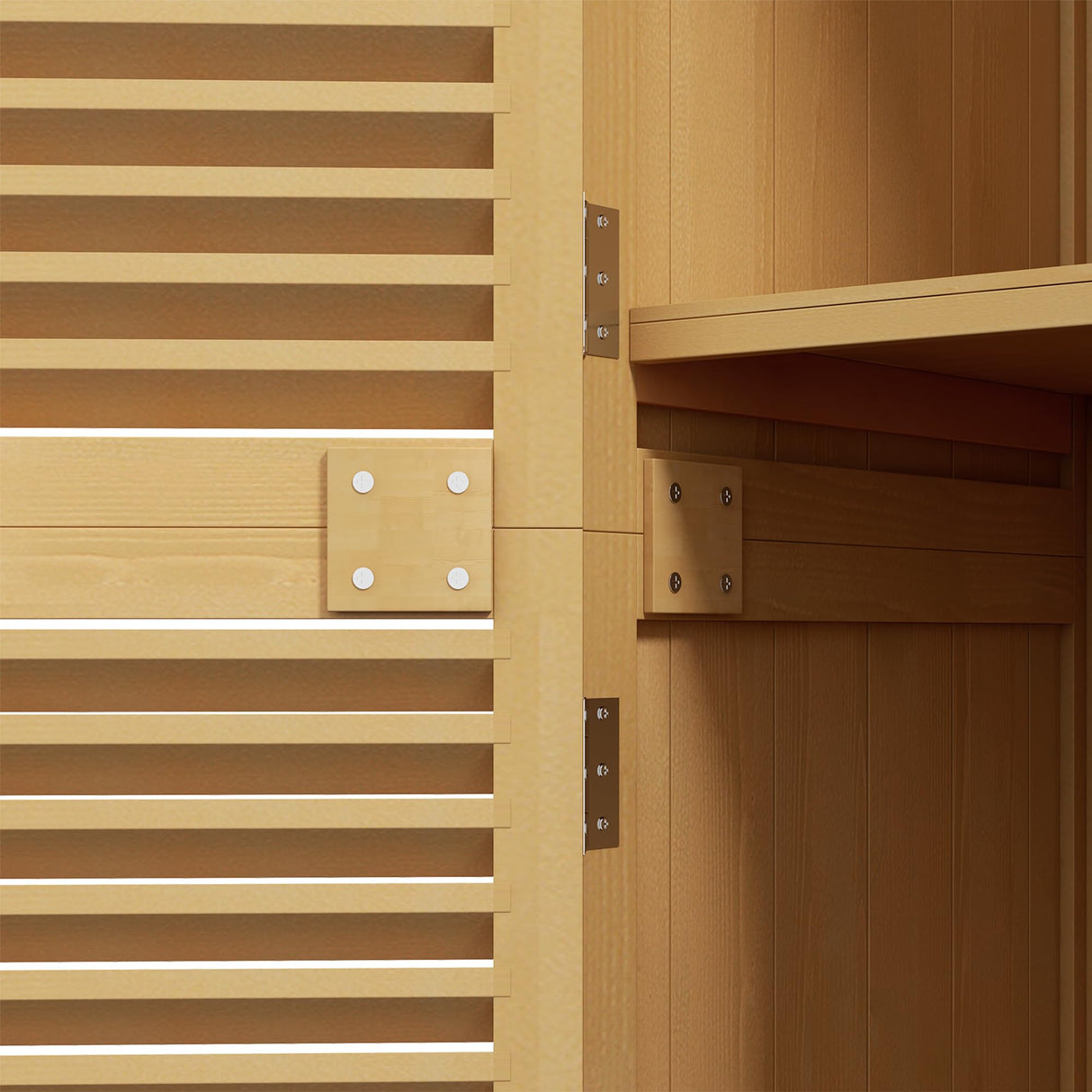 Outsunny 5' x 3' Wooden Outdoor Storage Cabinet, Garden Sheds & Outdoor Storage with Asphalt Roof & 2 Large Wood Doors with Lock, Yellow Outsunny