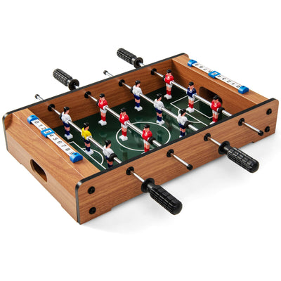GYMAX Foosball Table, 20” Tabletop Mini Soccer Game with 2 Footballs & Score Keeper, Portable Arcade Game Table Set for Kids Adult Family Night, Game Room, Party