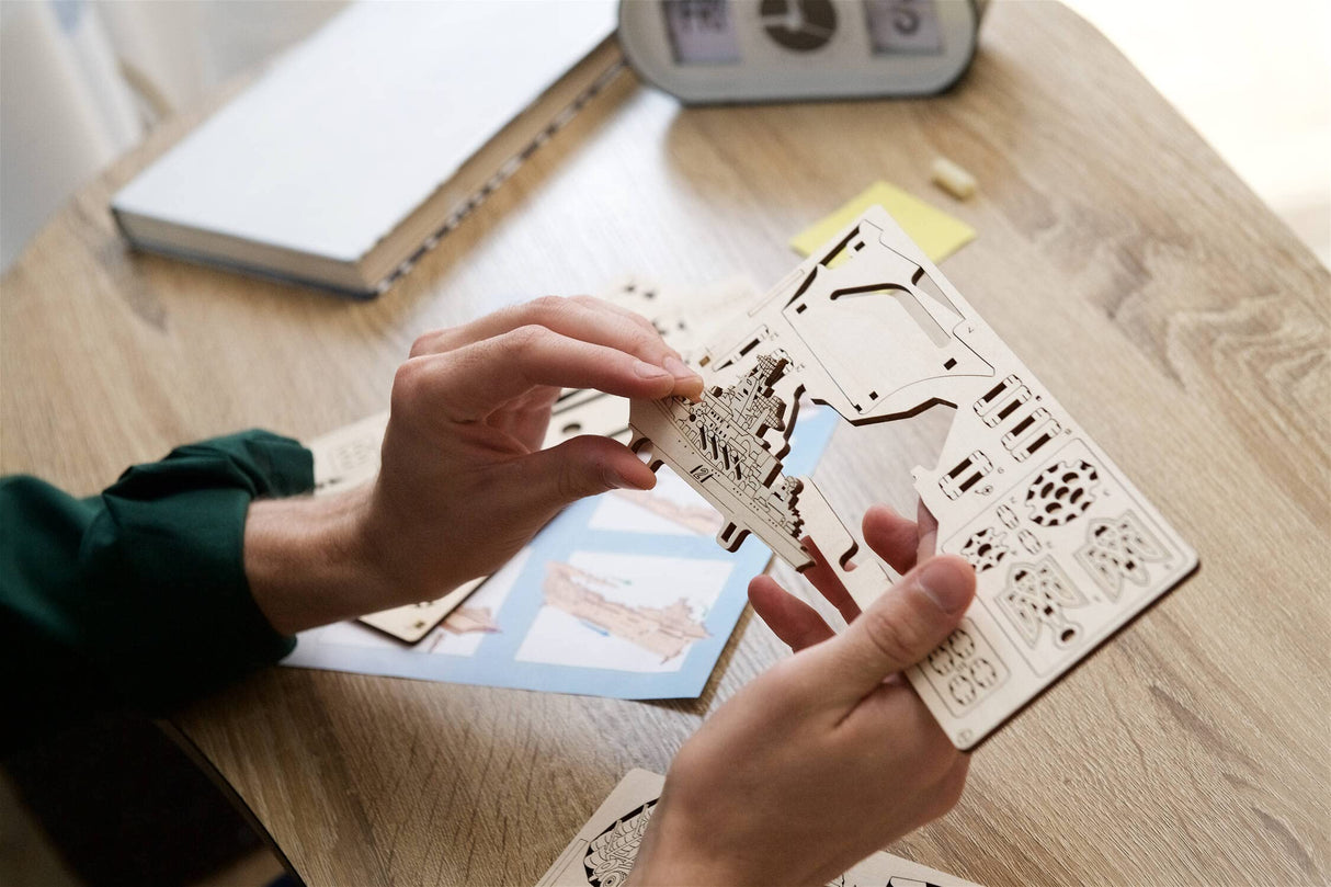 UGEARS Neptune Mission 3D Wooden Puzzle - Wooden Mechanical Model Kit to Build UGEARS