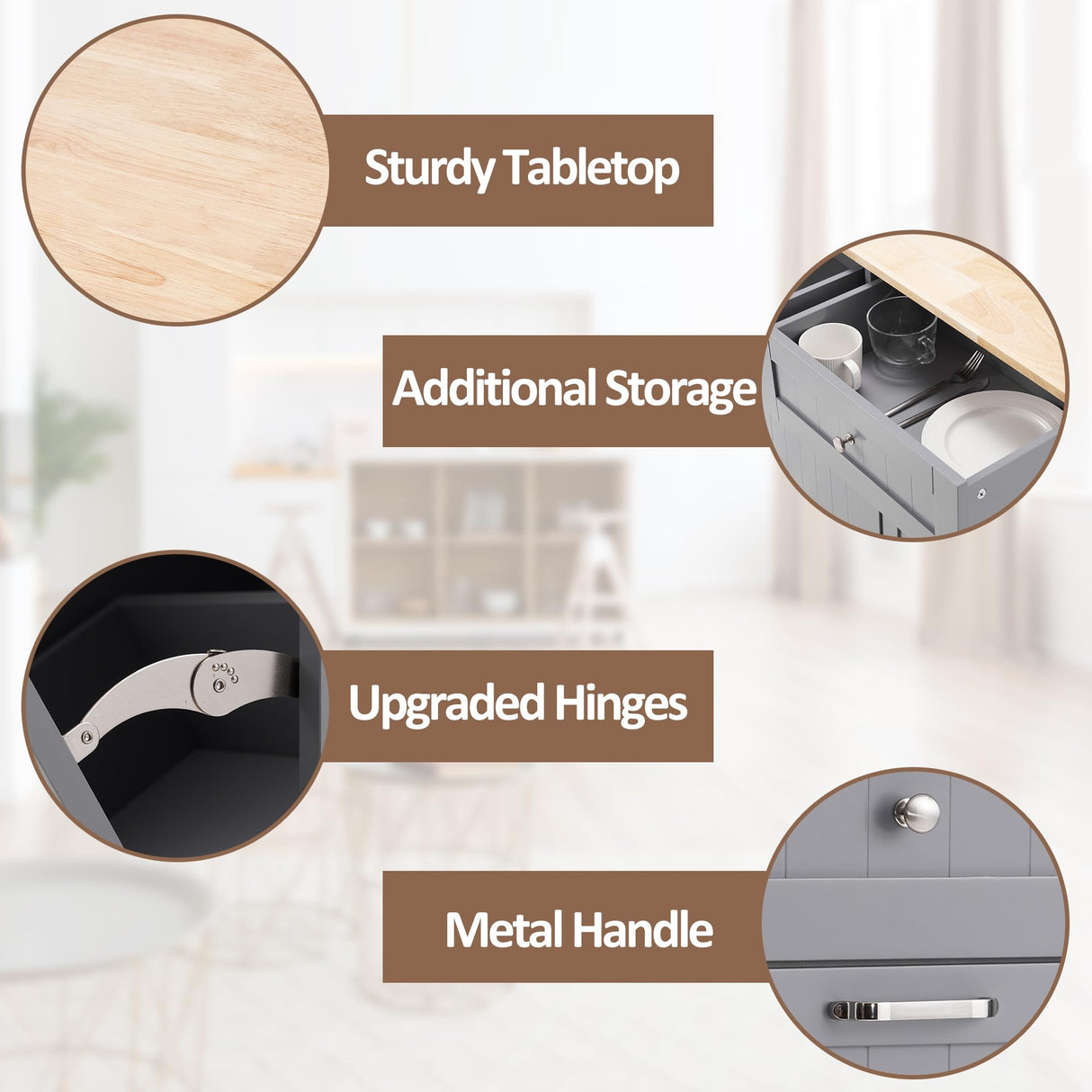 AHB Double Tilt Out Trash Cabinet Kitchen Trash Bin Cabinet 2x13 Gallons Free Standing Recycling Trash Can Cabinet with Hideaway Drawers Pet Proof Trash Can Holder for Kitchen Living Room, Grey AHB