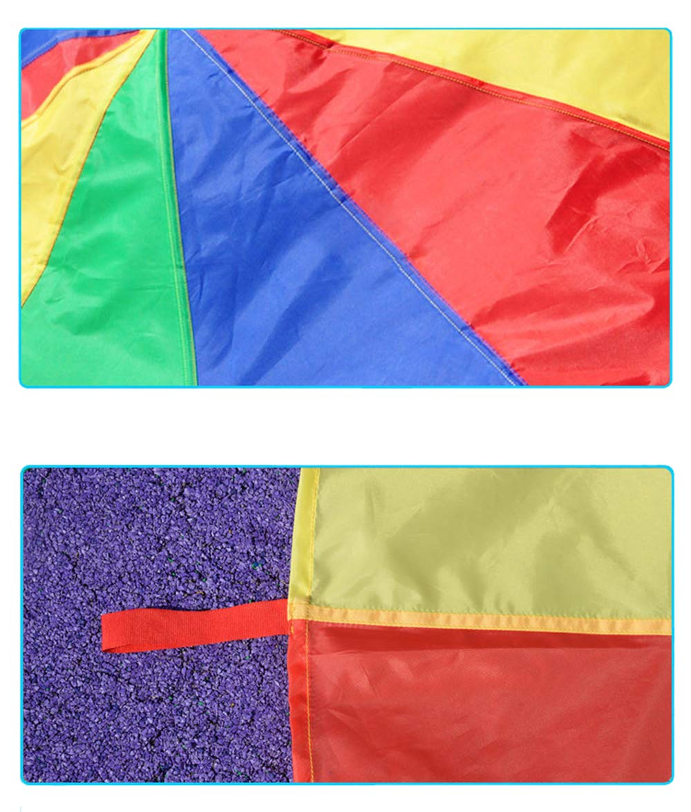AMYESE 20ft Rainbow Parachute for Outdoor Party Games, Kids Play Parachute Group Cooperative Team Game Toys, Family Get-Together Entertainment AMYESE
