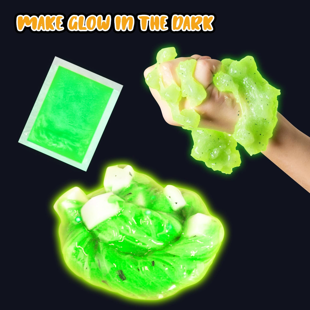 Trubic Dinosaur Slime Making Kit for Boys, Butter and Crystal Slime, Glow in The Dark and Add-ins with Storage Box, Dino Figurines with Lava, DIY Birthday Party Favors Gift Toys for Kids 6-12 Trubic