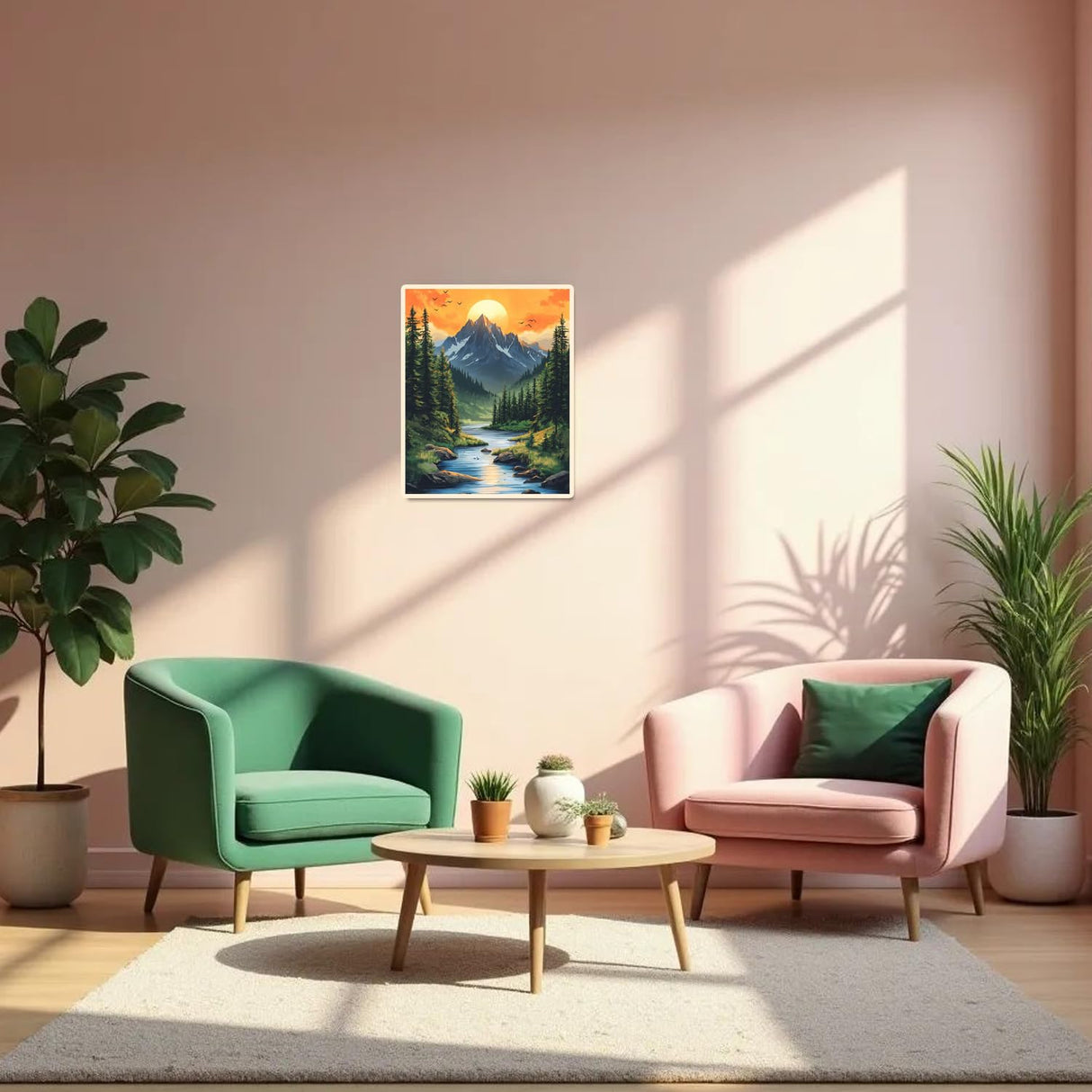 Mountain Paint by Numbers Kit for Adults Beginner Sunset Oil Painting Kit Adult Paint by Number Kits on Canvas Landscape DIY Painting for Beginners Art by Numbers for Gifts Home Wall Decor 16x20 Inch obterie