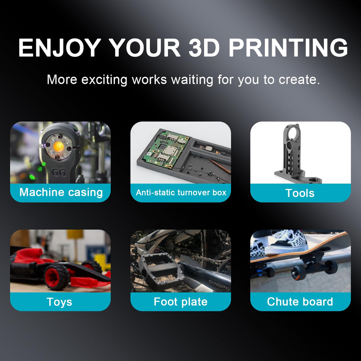 Yousu PA12-CF Filament, Nylon Filament 1.75 Black, 500g Carbon Fiber Nylon Filament, 1.75mm PA12-CF Warp Free & Moisture Free Nylon 3D Printer Filament. Yousu