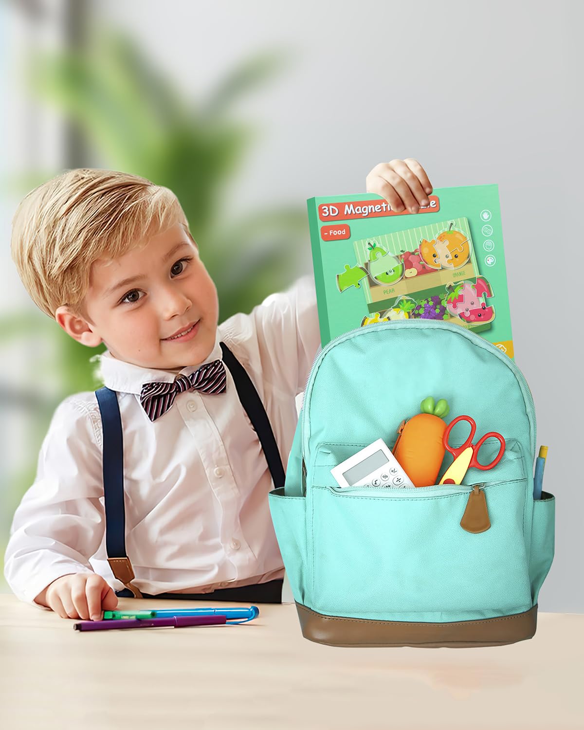 Magnetic Puzzles for Toddlers 2-4, Travel Puzzles Games for Kids Ages 1-3, Activities Toy Jigsaw Puzzles Book for Boys & Girls 1 2 3 4 5, Learning Magnet Present for Road Trip Unistylar