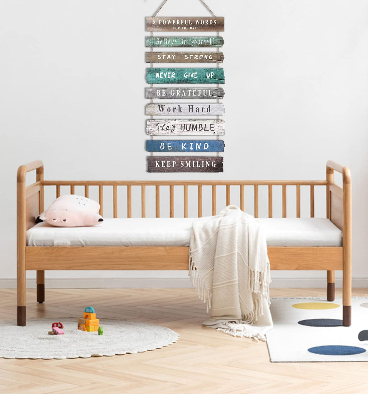 Inspirational Wall Art Decor for Office, Wooden Rustic Hanging Motivational Wall Art Decoration Sign, Inspiring Positive Quotes Wall Art for Home Living Room Bedroom Bathroom Classroom Gym 12"x24" Joyhawk